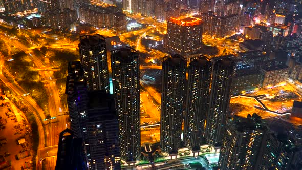 Beautiful building and architecture around Hong song city skyline