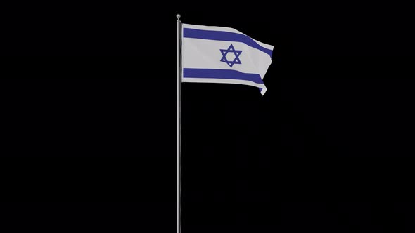 Israel Flag Pole Loops With Alpha