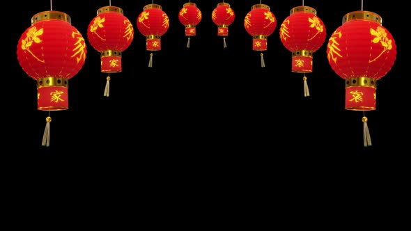 Chinese New Year Lantern Group 3D