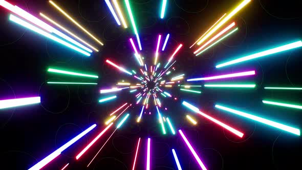 VJ Multi Color Light Beam Disco Background Loop 4K