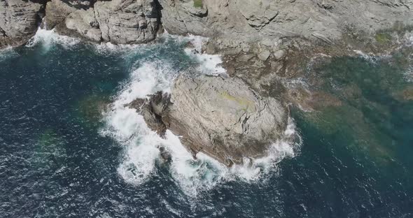 Aerial View of Iles d'Hyeres French Island on a Sunny Beautiful Day