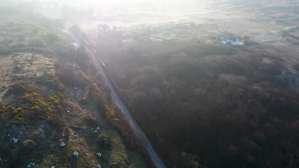 Aerial View of Clooney By Portnoo in County Donegal Ireland