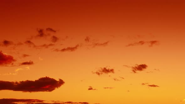 Sunset Time Lapse of a Twilight Sky Dramatic a Sky with Clouds