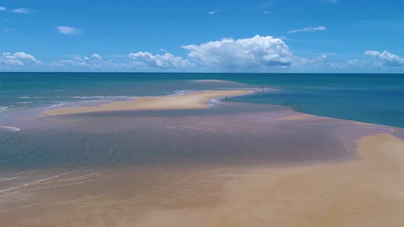 Corumbau beach near Caraiva Beach Bahia Brazil. Summer beach scene