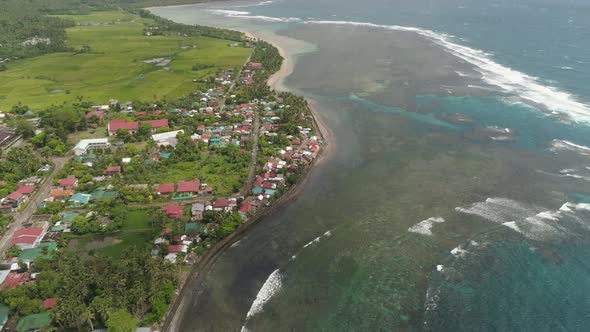 Seascape with Beach and Sea. Philippines, Luzon