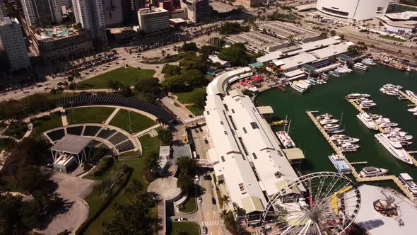 Aerial Video Miami Bayside Marketplace