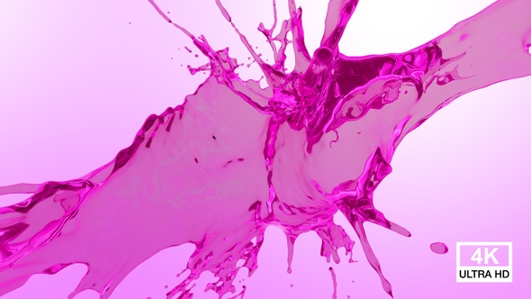 Pink Color Water Drops Splash V5 alt