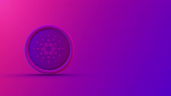 Cardano Cryptocurrency Coin Background Loop