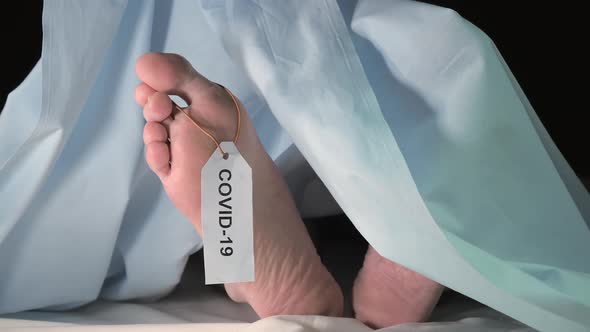 The White Cloth Covering the Dead Body in the Morgue