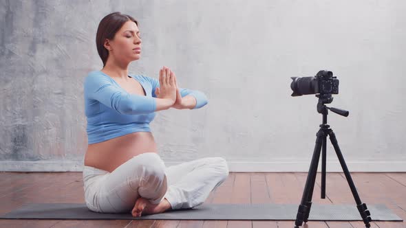 Young pregnant woman is resting at home and expecting a baby.