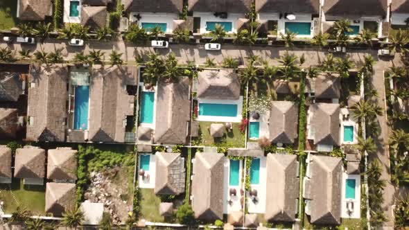 Villas Aerial View in Hua Hin in Thailand
