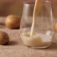 Potato Milk Alternative Non Dairy Drink in Glass - VideoHive Item for Sale