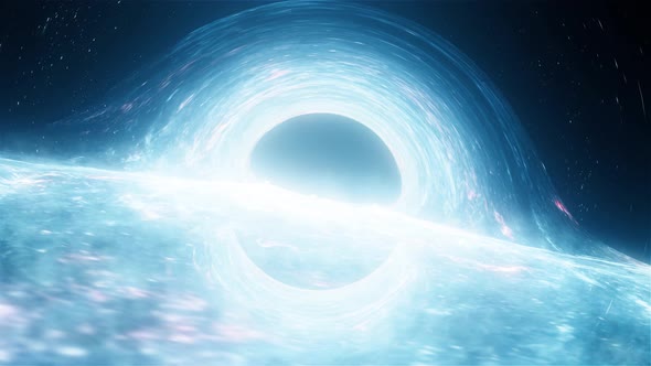 Deep Space Gargantua Black Hole Blue