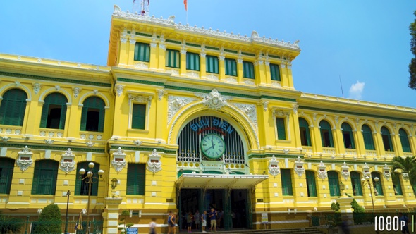 Central Post Office Saigon Hyperlapse in Ho Chi Minh City Vietnam