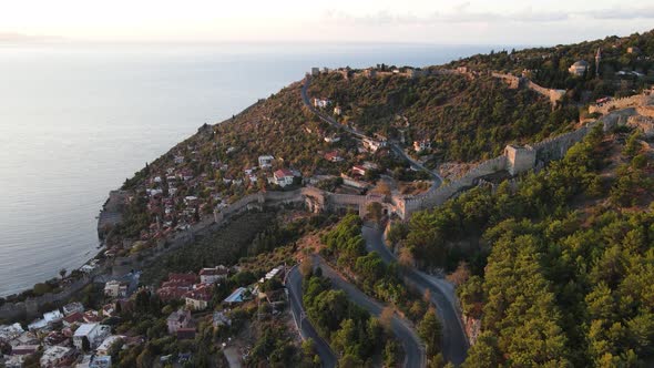 Alanya, Turkey - a Resort Town on the Seashore. Aerial View