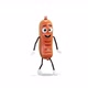 Sausage Dancing A Poppin Dance on White Background  - VideoHive Item for Sale