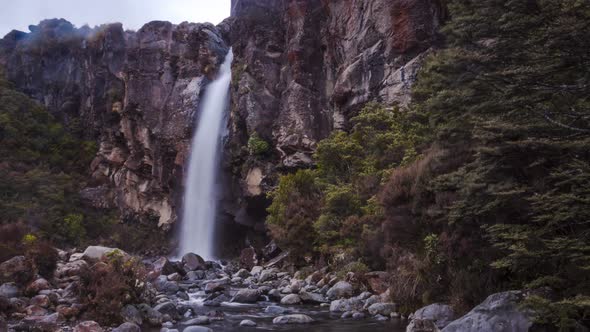 New Zealand waterfall timelapse