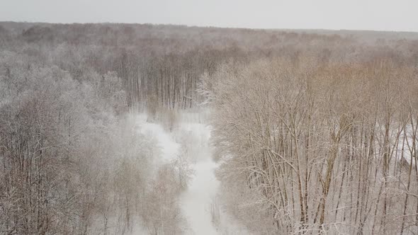 Shooting the first snow from a quadcopter