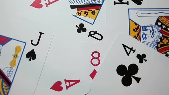 footage of playing card rotate