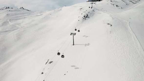 Livigno Italy  February 21 2022 Aerial View of Livigno Ski Resort in Lombardy Italy