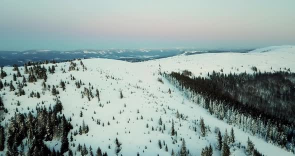 From Great Heigh Fairytale Mountain Landscape Snow Covered Alpine Sharp Peaks