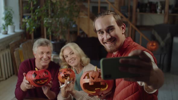 A Family is Taking a Photo Together