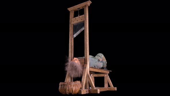The Guillotine Cuts Off the Head of the Criminal. Previously, Such an Execution Was Considered