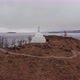 Panorama of the Island of Ogoy in Cloudy Weather. Buddhist Stupa on Lake Baikal - VideoHive Item for Sale