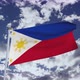 Philippines Flag With Sky 4k - VideoHive Item for Sale