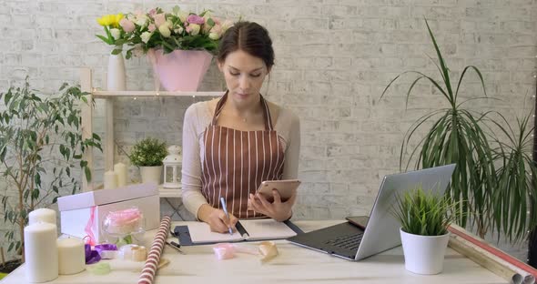 Young Woman Florist at Work