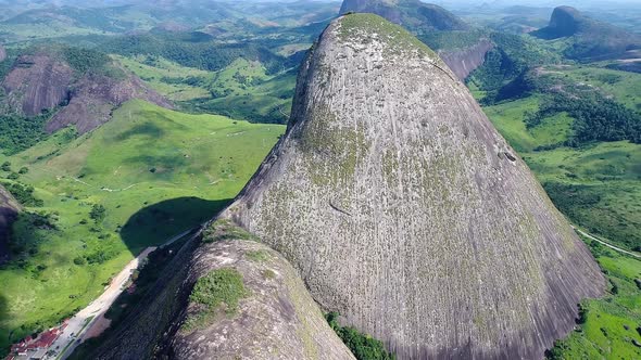 Rural landscape aerial view. Nature scenery