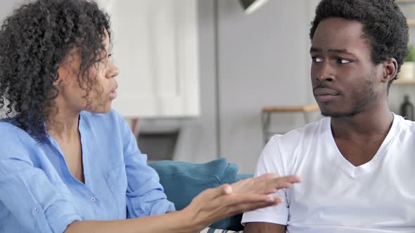 African Woman Fighting with Boyfriend