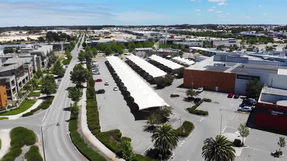 Aerial View of a Shaded Car Park