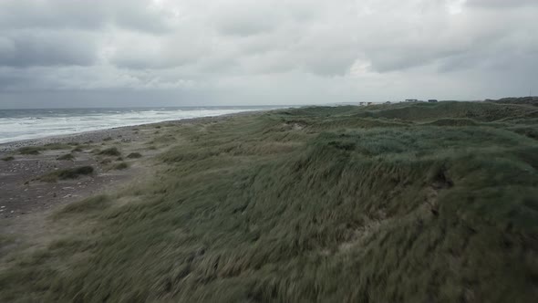 Vast Horizon of Ocean Water and Grassy Lands By the Denmark Coast