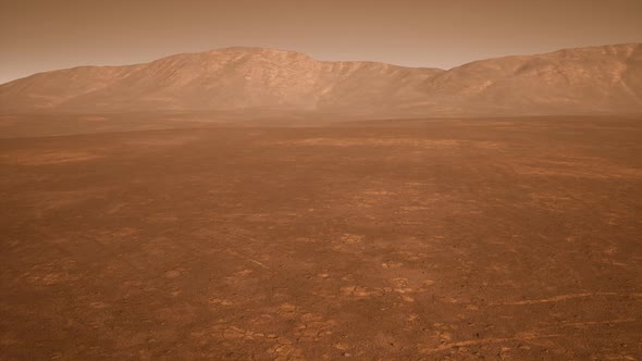 Fantastic Martian Landscape in Rusty Orange Shades alt