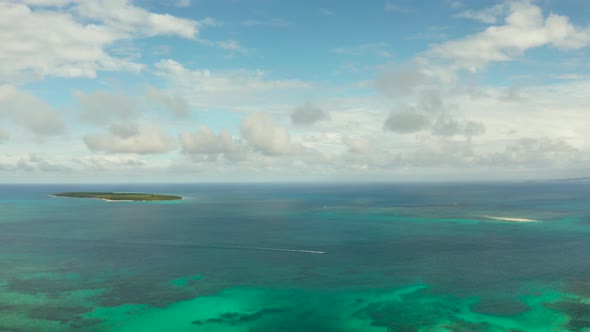 Blue Sea and Clouds in the Philippines