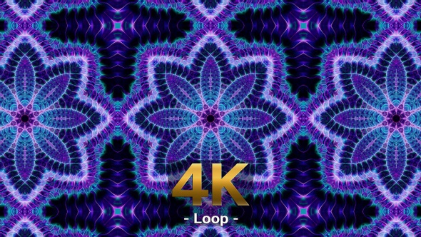 Spike Neon Kaleidoscope Loop 4K 02