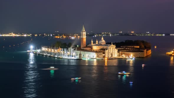 Twilight Hyperlapse of San Giorgio Maggiore, Venice