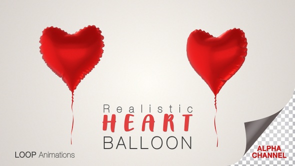 Heart Shape Red Balloons