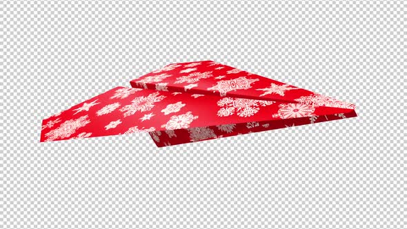 Xmas Paper Plane - Blue and Silver Snowflakes - Transparent Loop alt