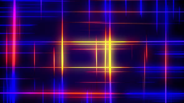 Abstract blue neon line geometric background