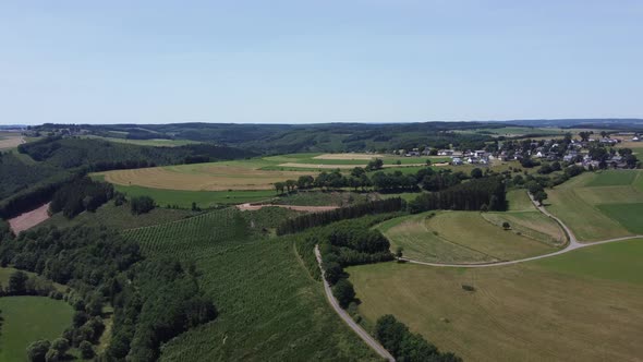 Belgian landscape near the Ourtalbrücke in the province of Liège