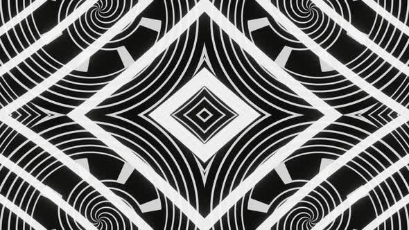 Looped Black and White Abstract Background Animation 02