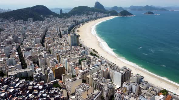 Summer travel at Rio de Janeiro Brazil. Landmark of coast city. Tropical travel