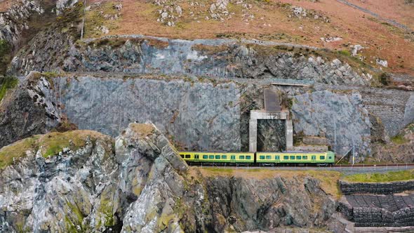 The Dublin Dart going through the small caves in bray. It's a beautiful view to take this route.
