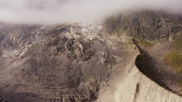 Aerial View of Belvedere Glacier Wall