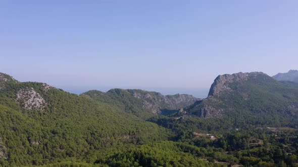 Mountains Densely Covered with Forests