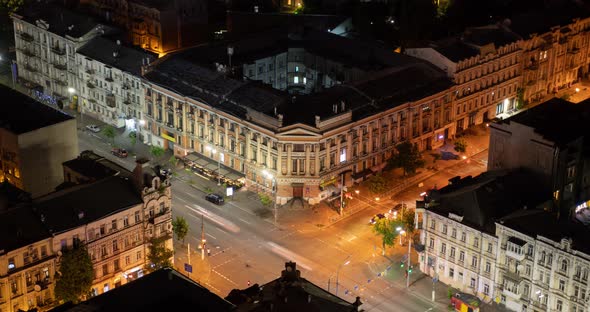 Night City Traffic. Kiev, Ukraine