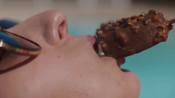 Sexy Girl Eating An Ice Cream