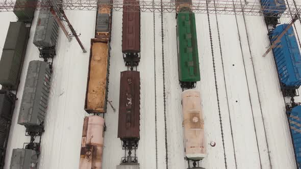 Flying Over Railway Station